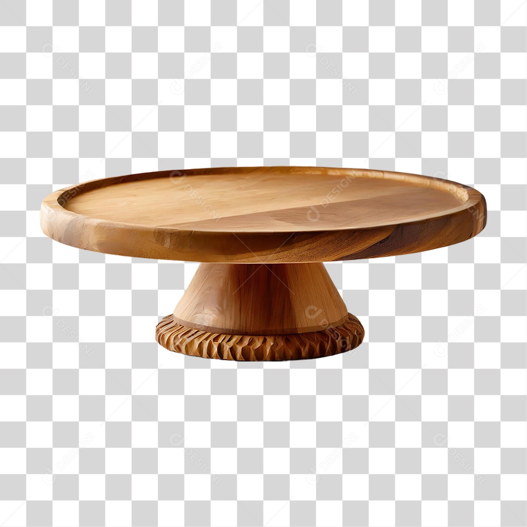 Suporte de Madeira para Bolo PNG Transparente