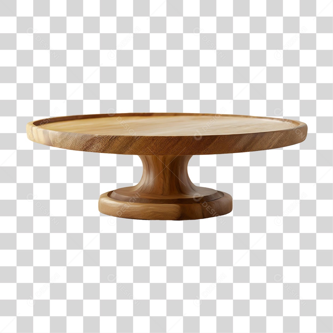 Suporte de Madeira para Bolo PNG Transparente