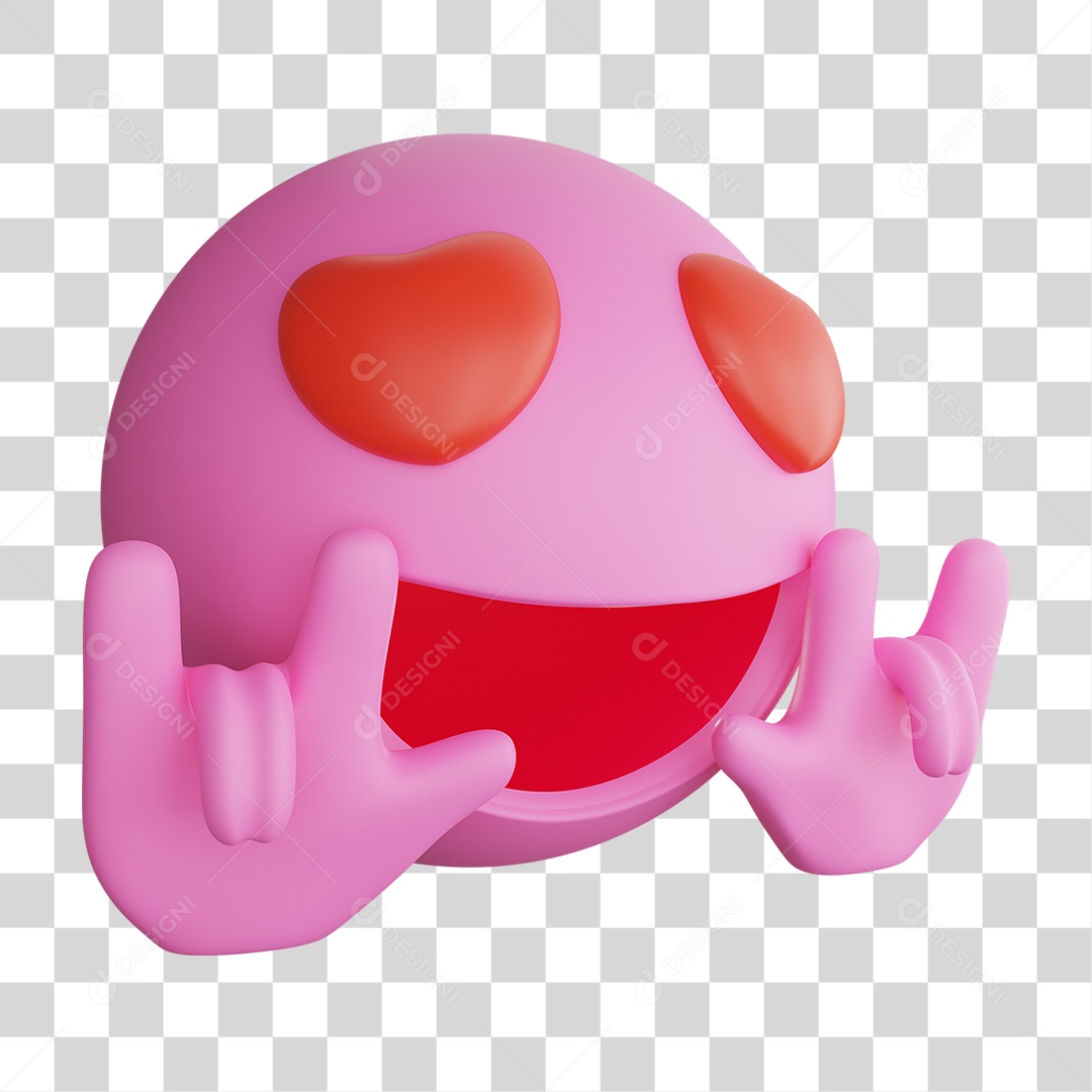 Emoji 3D Gestos Emoções PNG Transparente