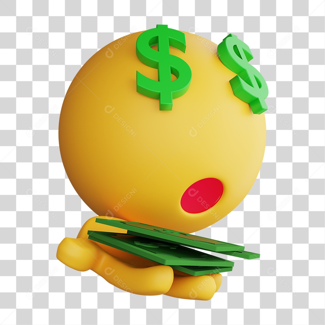 Emoji 3D Gestos Emoções PNG Transparente