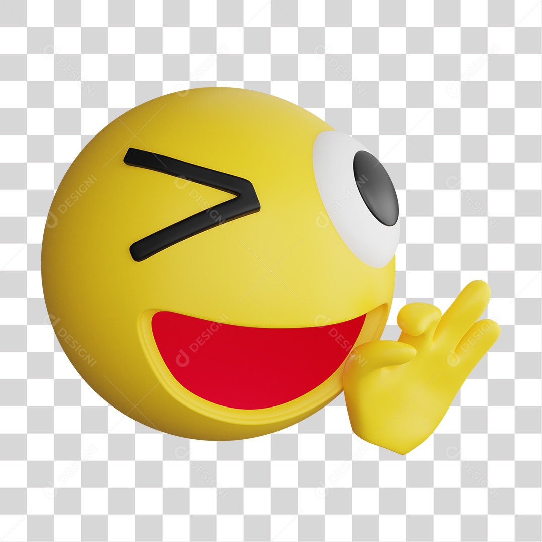 Emoji 3D Gestos Emoções PNG Transparente