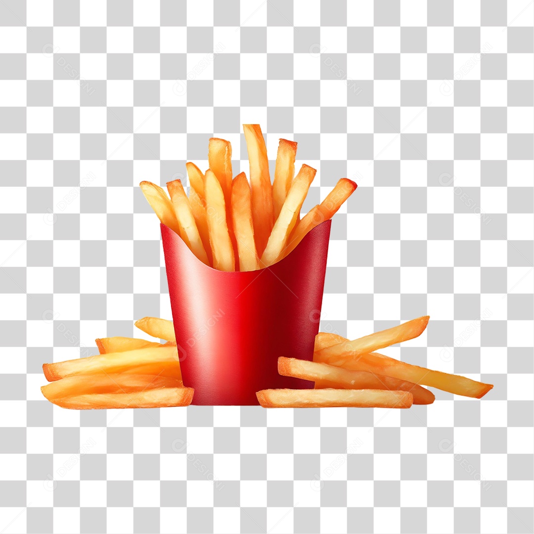 Batatas Fritas PNG Transparente