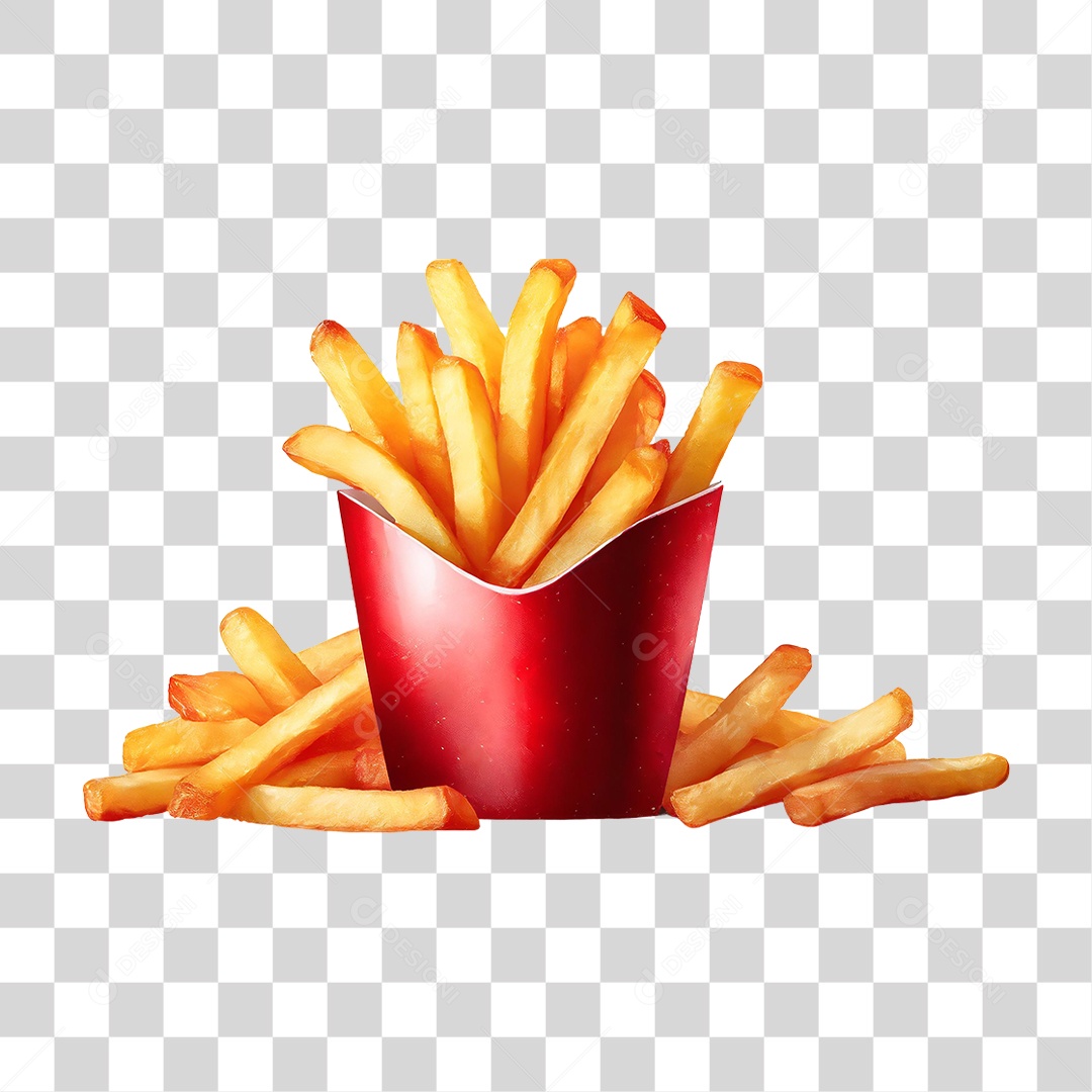 Batatas Fritas PNG Transparente