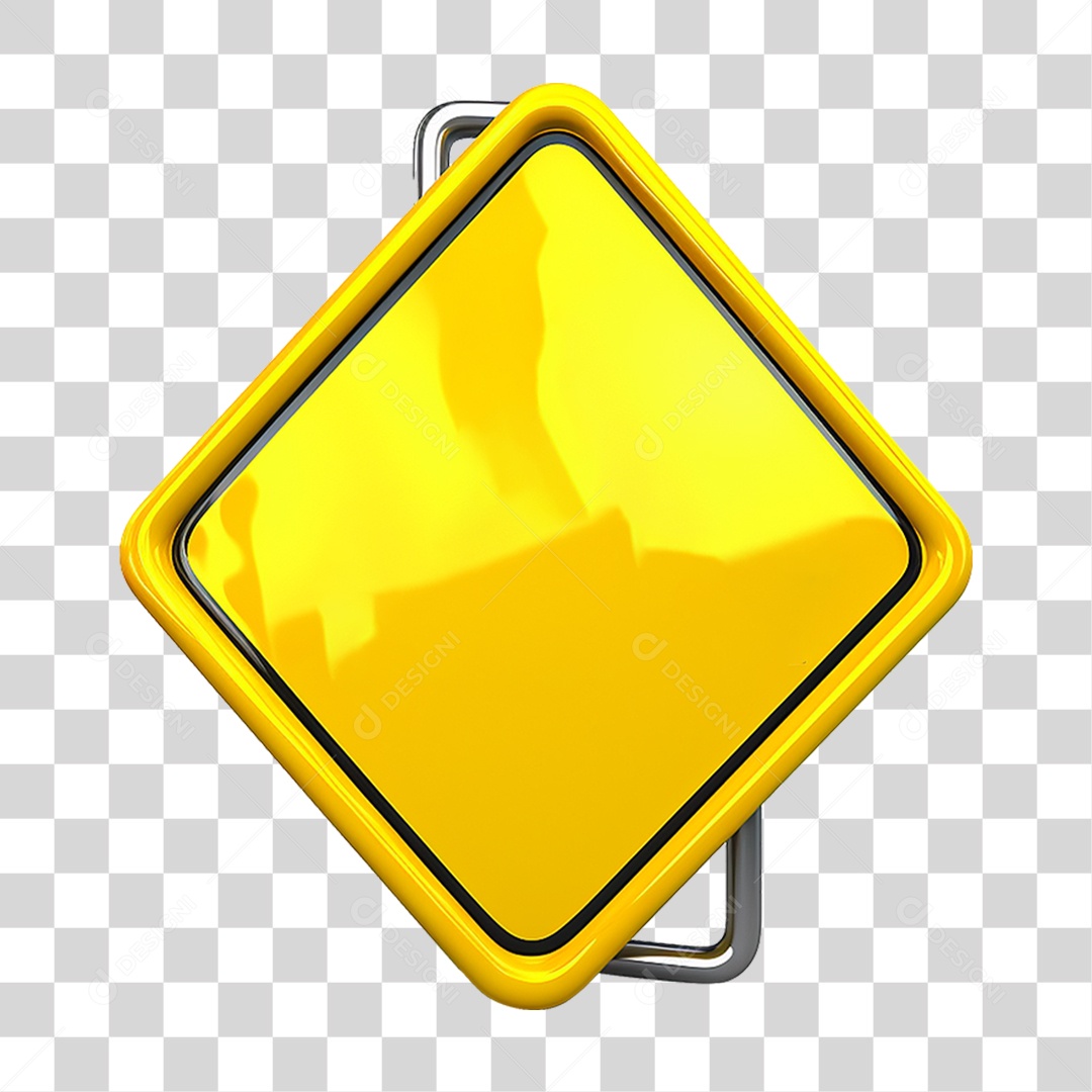 Placa de Segurança Metal PNG Transparente