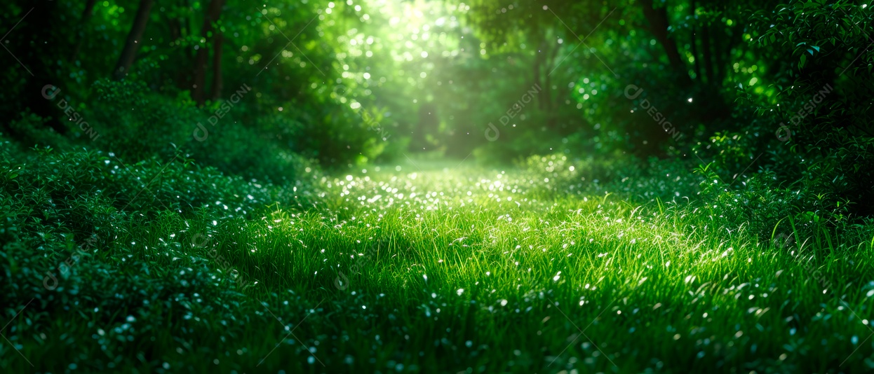 Grama realista baixo ângulo 3D fundo branco Generative AI.