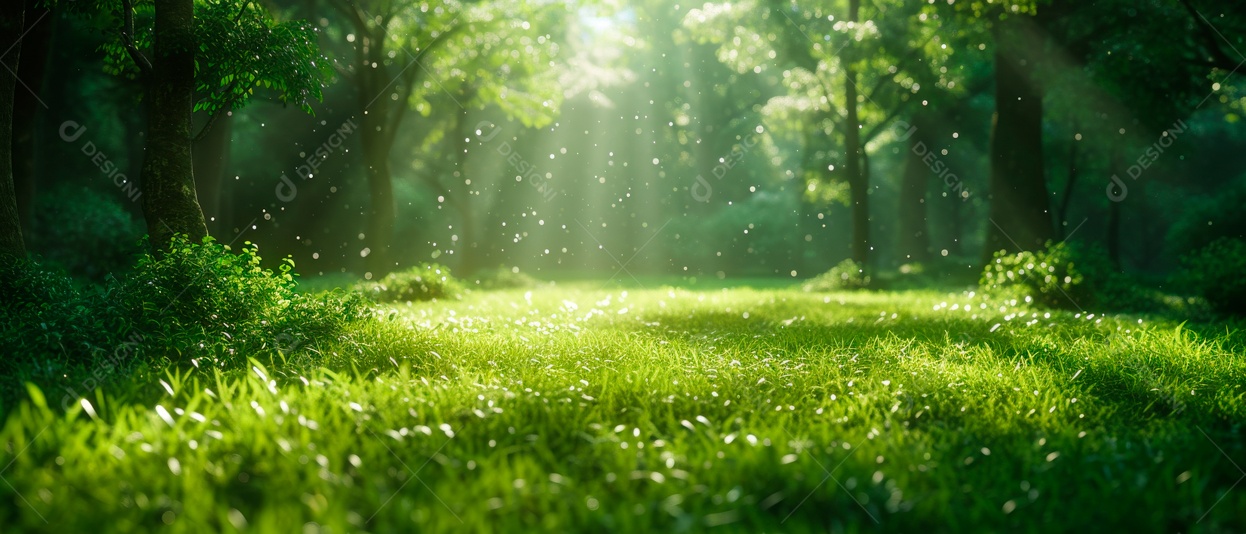 Grama realista baixo ângulo 3D fundo branco Generative AI.