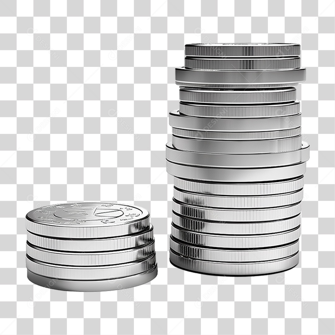 Pilha de Moedas Dinheiro PNG Transparente