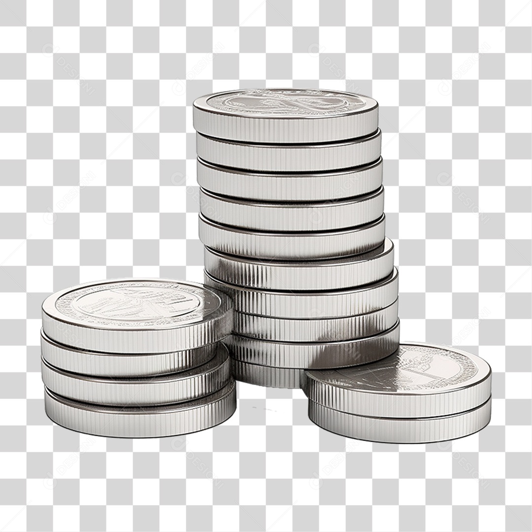 Pilha de Moedas Dinheiro PNG Transparente