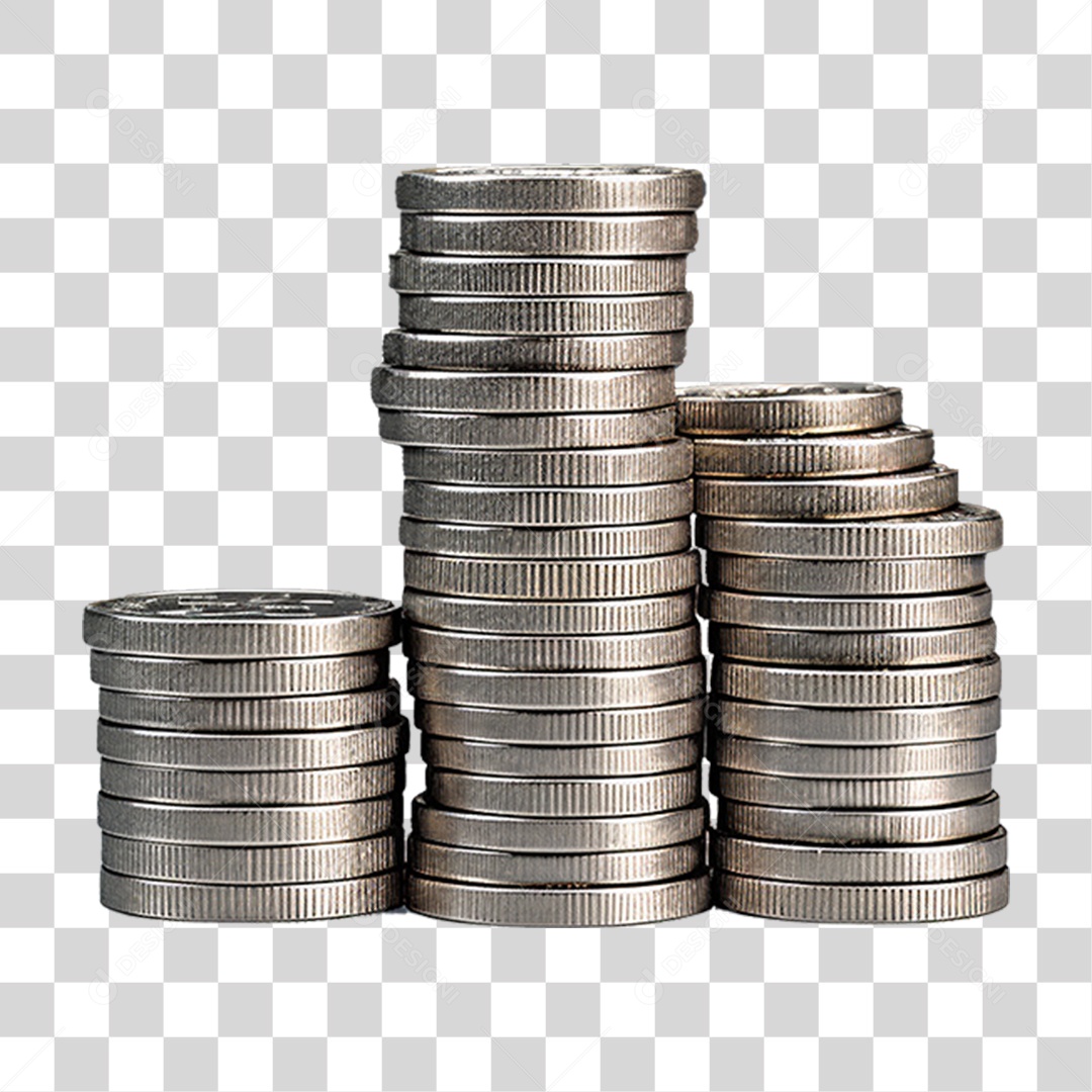 Pilha de Moedas Dinheiro PNG Transparente