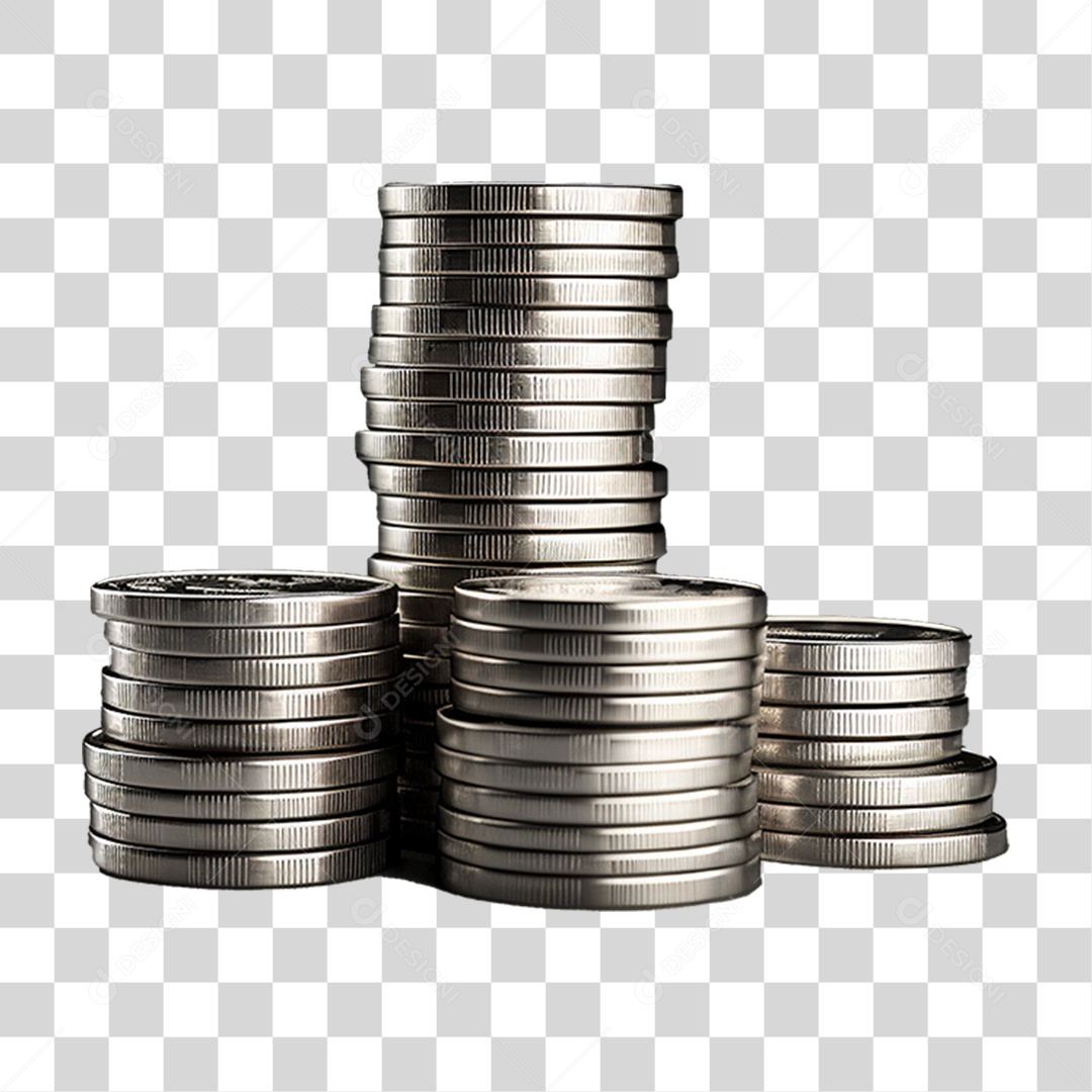 Pilha de Moedas Dinheiro PNG Transparente