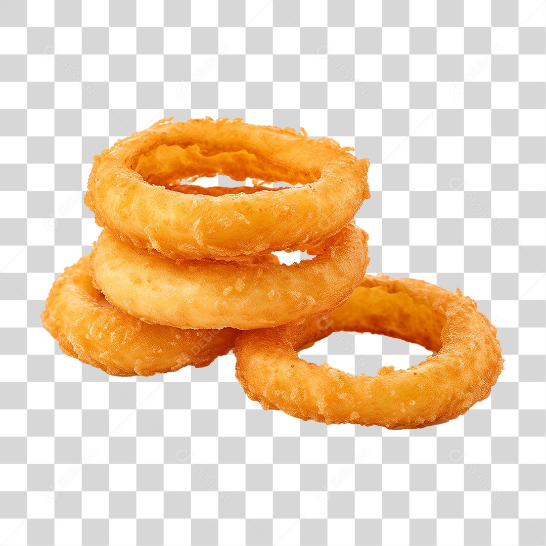 Rodelas de Cebola Frita PNG Transparente