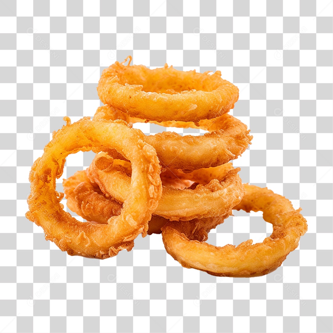 Rodelas de Cebola Frita PNG Transparente