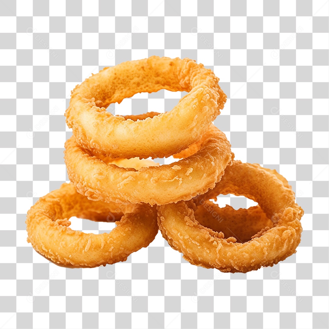Rodelas de Cebola Frita PNG Transparente
