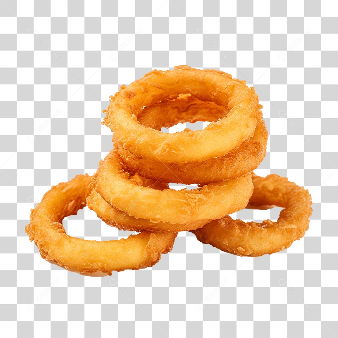 Rodelas de Cebola Frita PNG Transparente