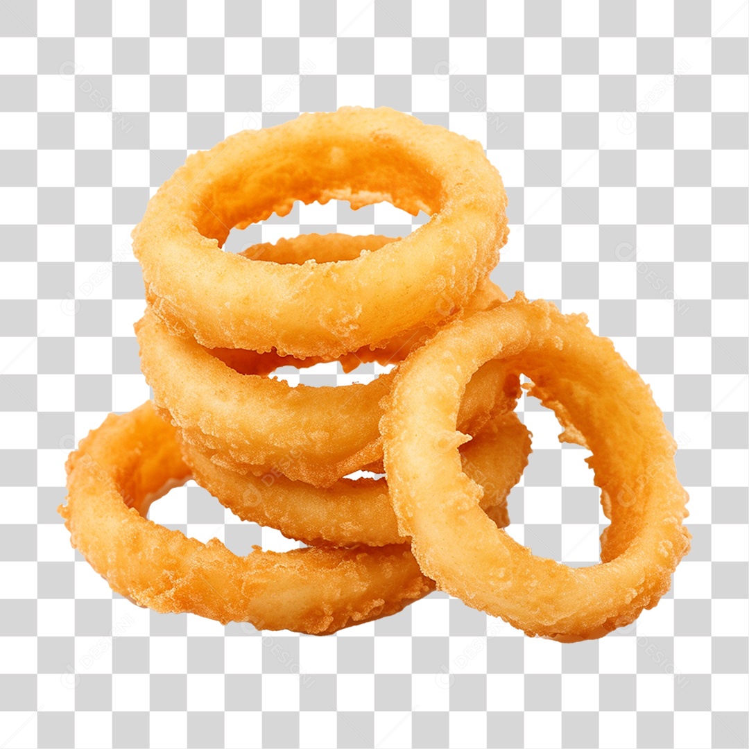 Rodelas de Cebola Frita PNG Transparente