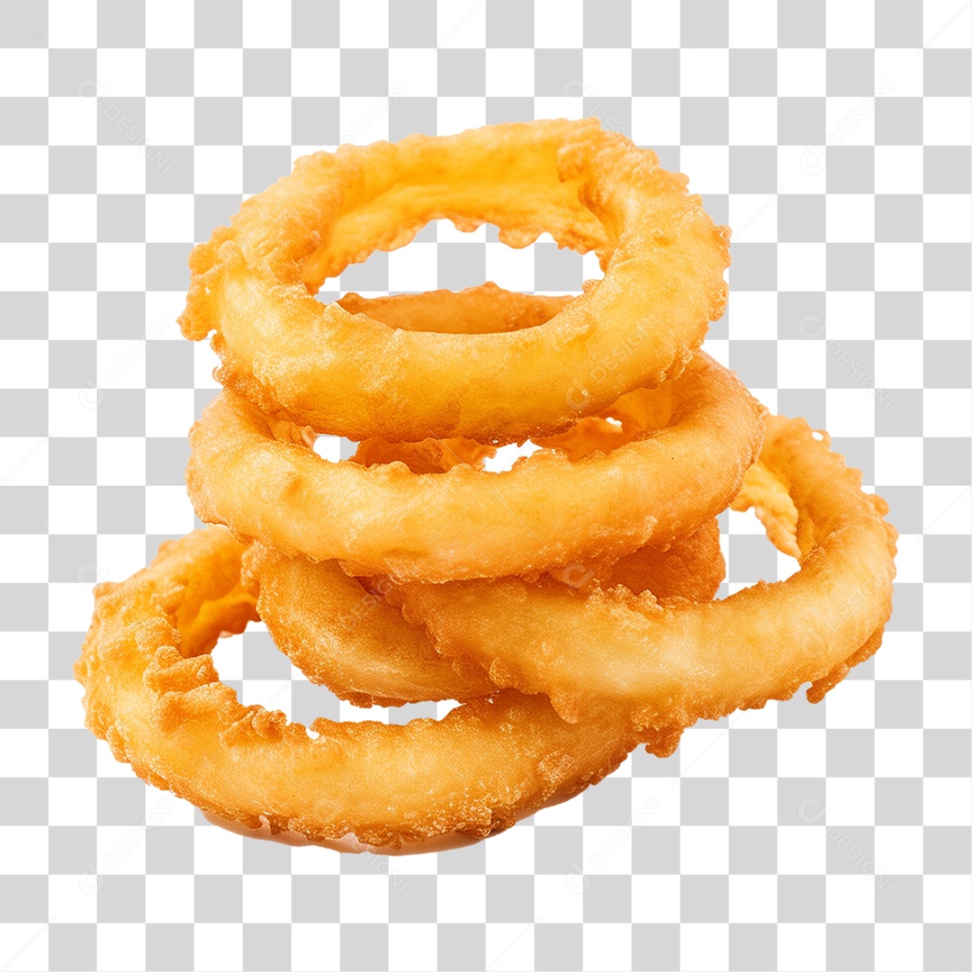 Rodelas de Cebola Frita PNG Transparente
