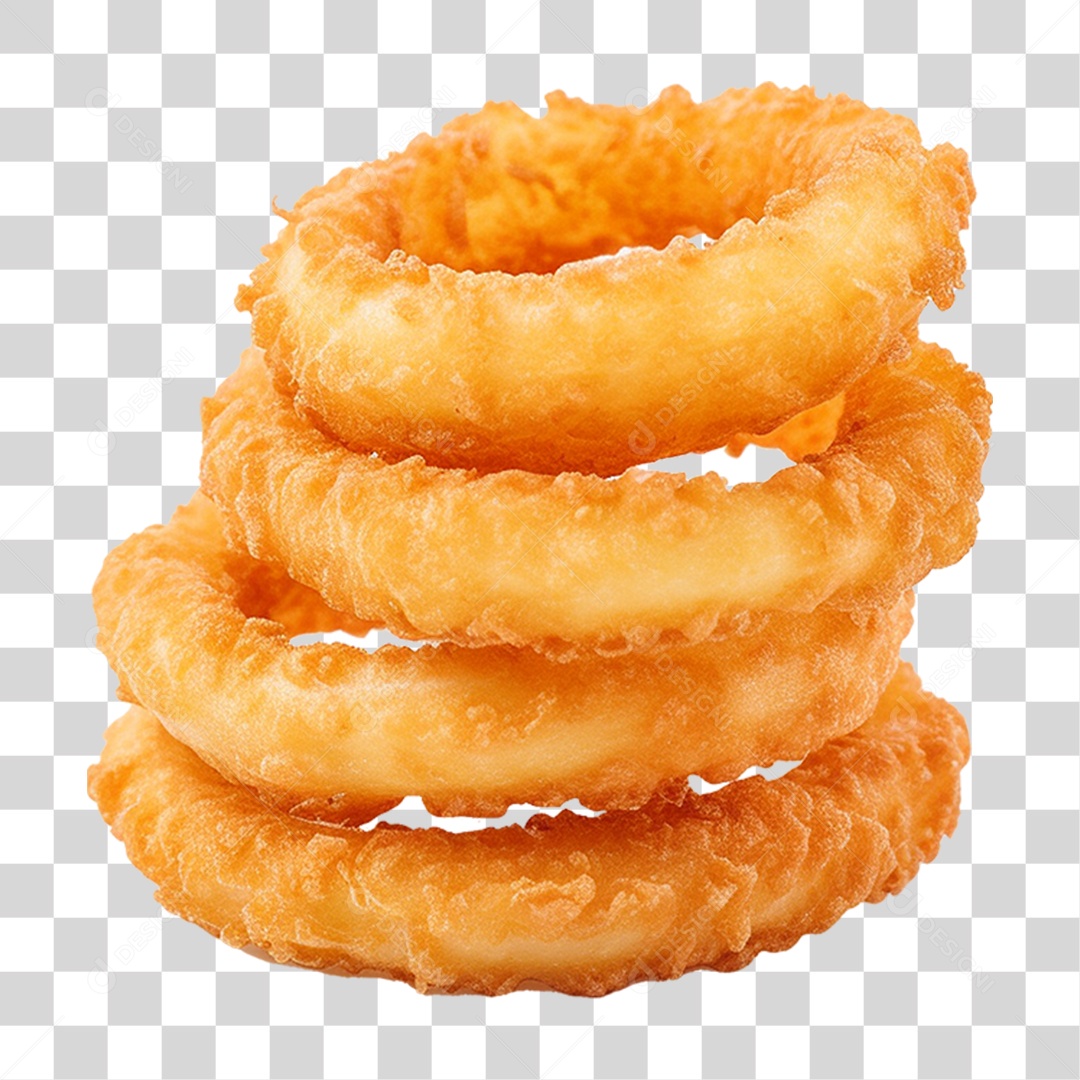 Rodelas de Cebola Frita PNG Transparente