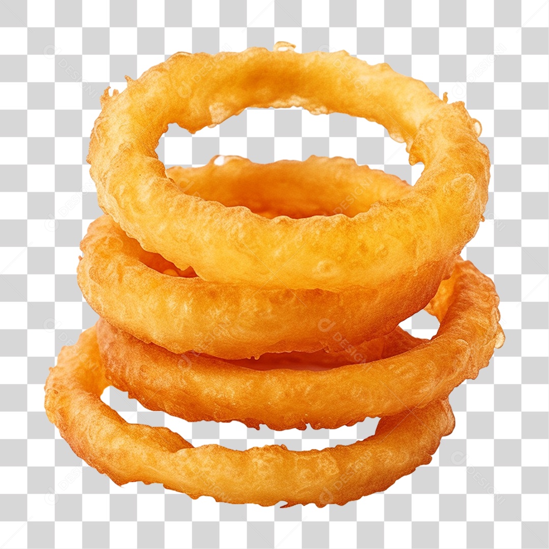 Rodelas de Cebola Frita PNG Transparente