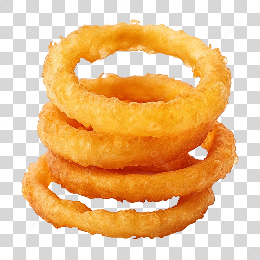 Rodelas de Cebola Frita PNG Transparente
