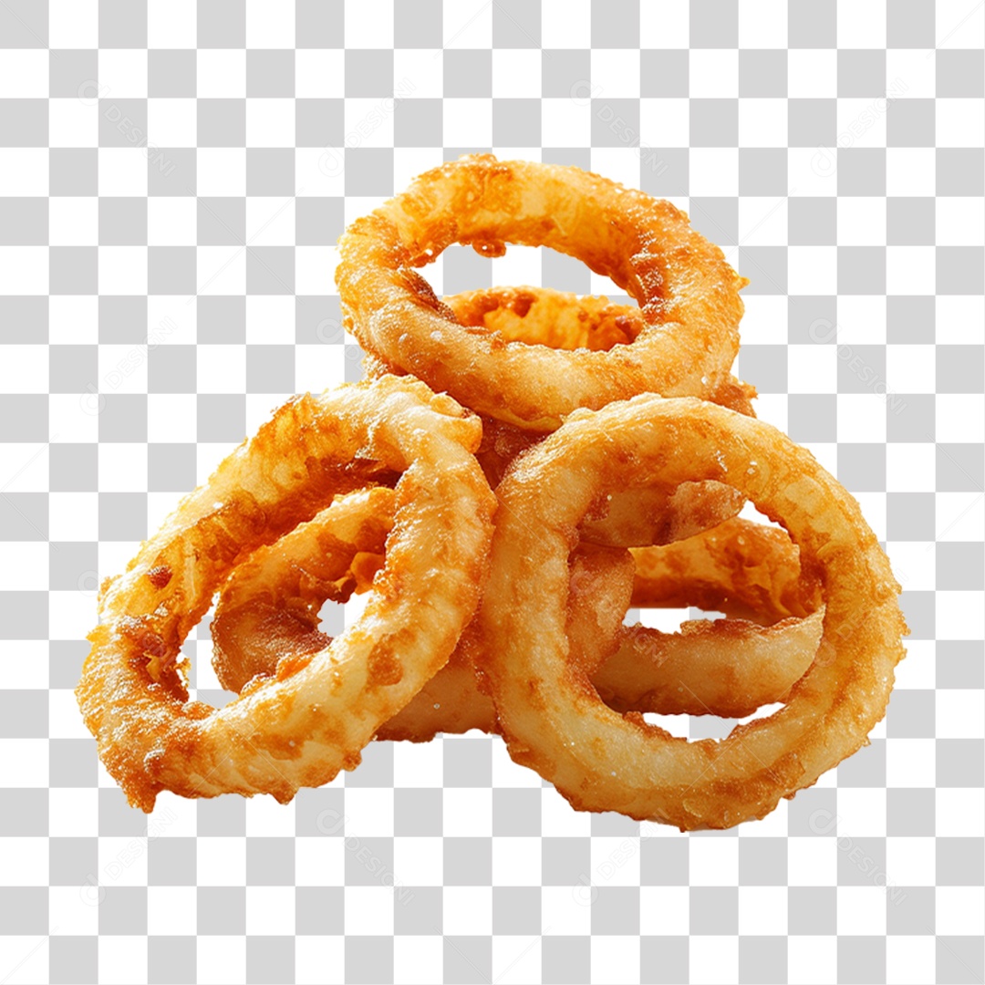 Rodelas de Cebola Frita PNG Transparente