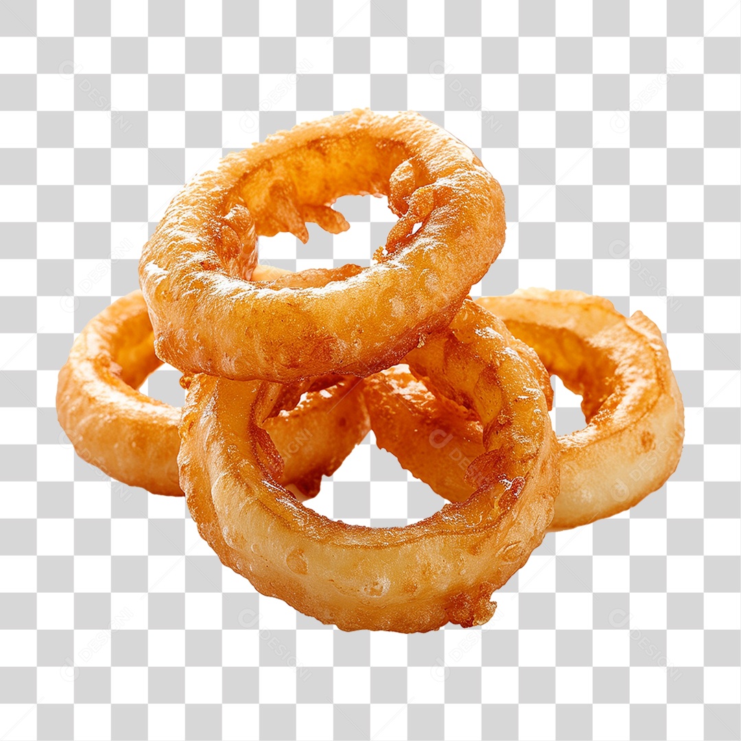 Rodelas de Cebola Frita PNG Transparente