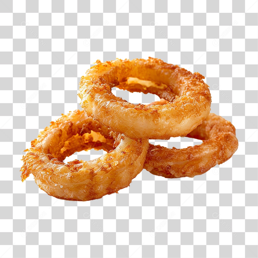Rodelas de Cebola Frita PNG Transparente