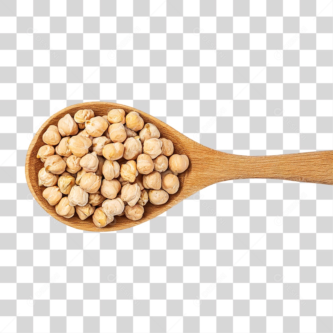 Colher com Grãos de Bico Seco PNG Transparente