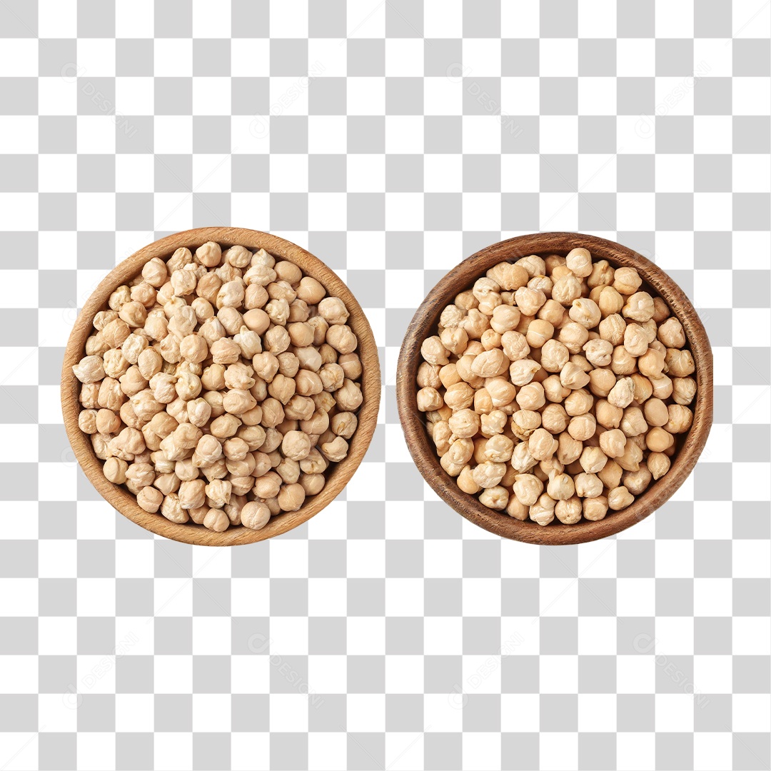 Tigelas com Grãos de Bico Seco PNG Transparente