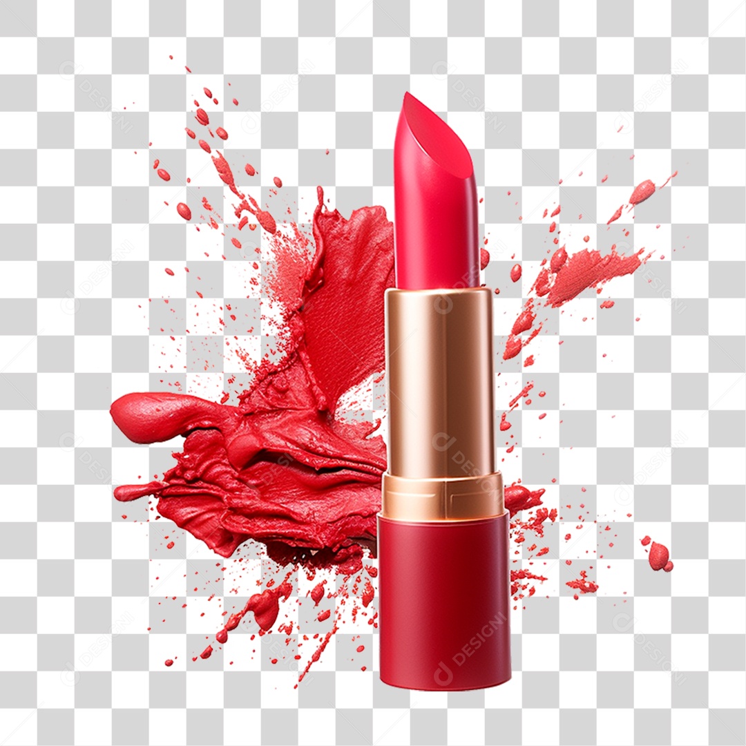 Batom Vermelho PNG Transparente