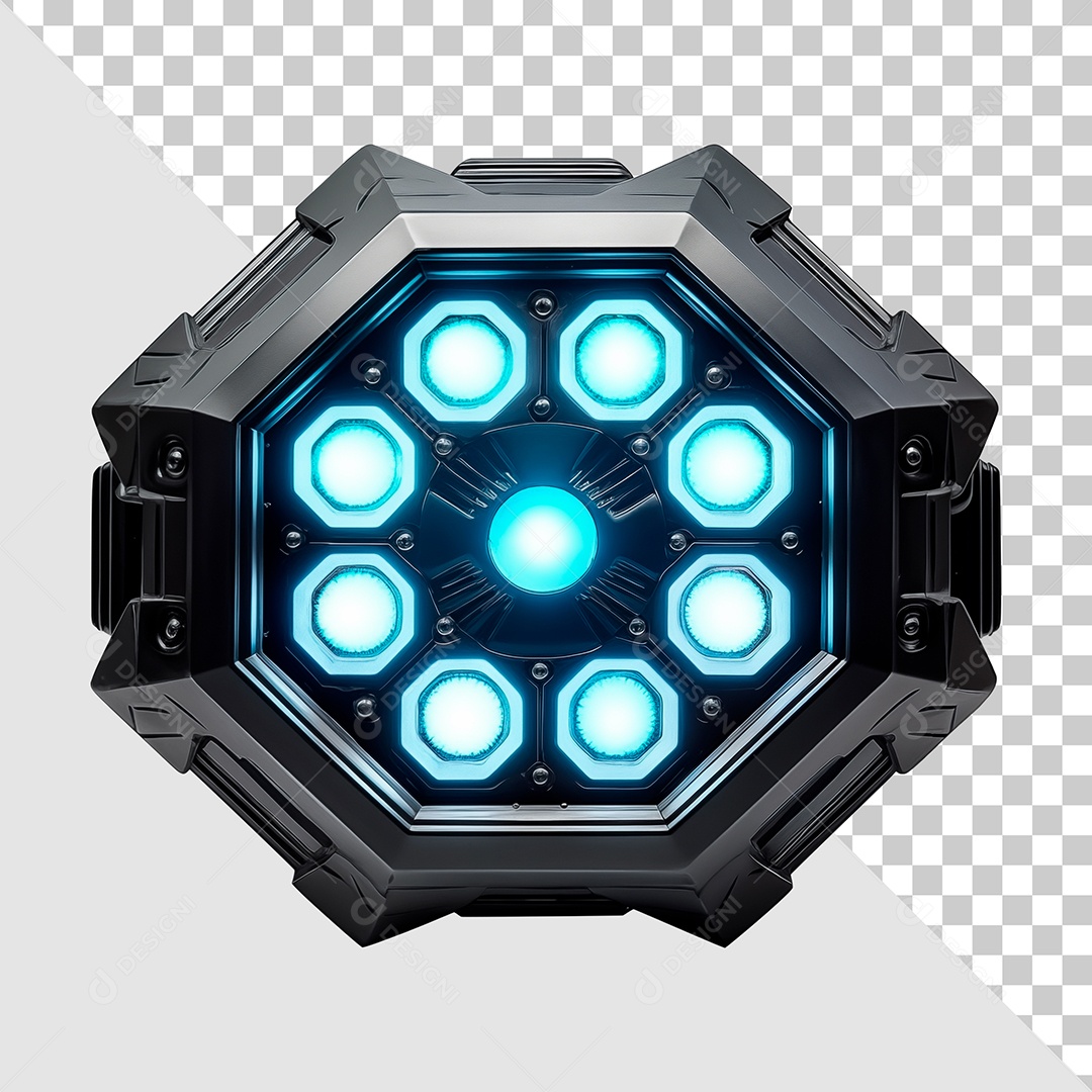 Elemento 3D Luz Azul Para Composição PSD