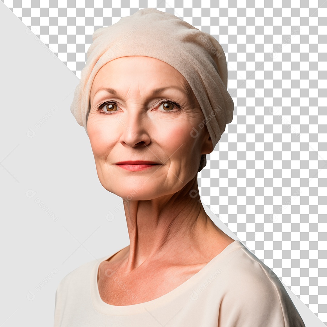 Personagem 3D Mulher De Idade Para Composição PSD