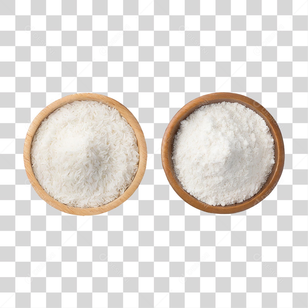 Tigela com Farrinha de Arroz PNG Transparente