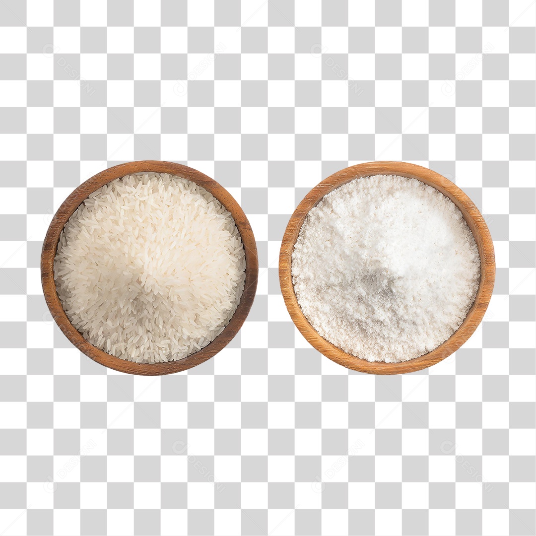Tigela com Farrinha de Arroz PNG Transparente