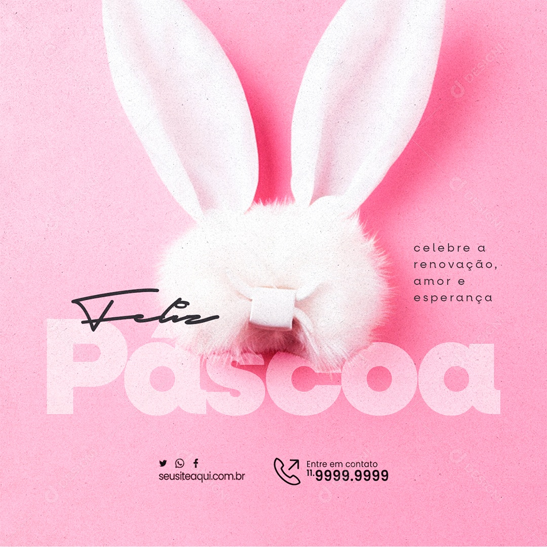 Happy Easter Celebrate Renewal Love and Hope Editable Social Media PSD
