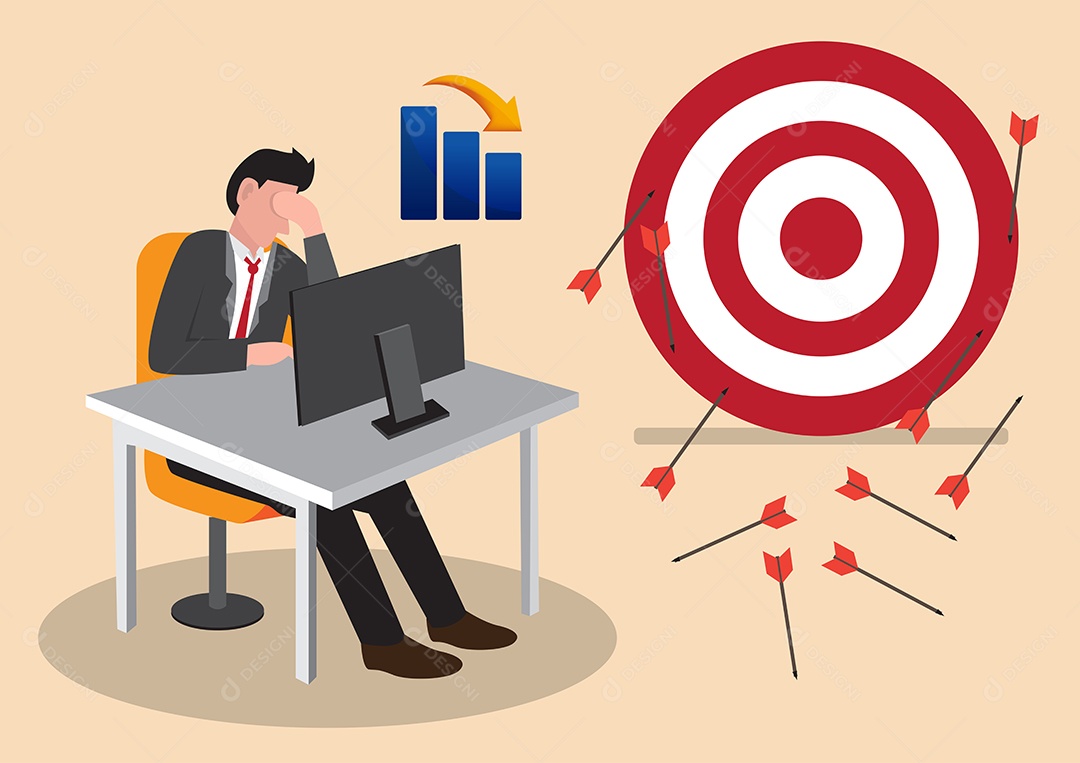 Empresário Errando Vetor EPS + AI