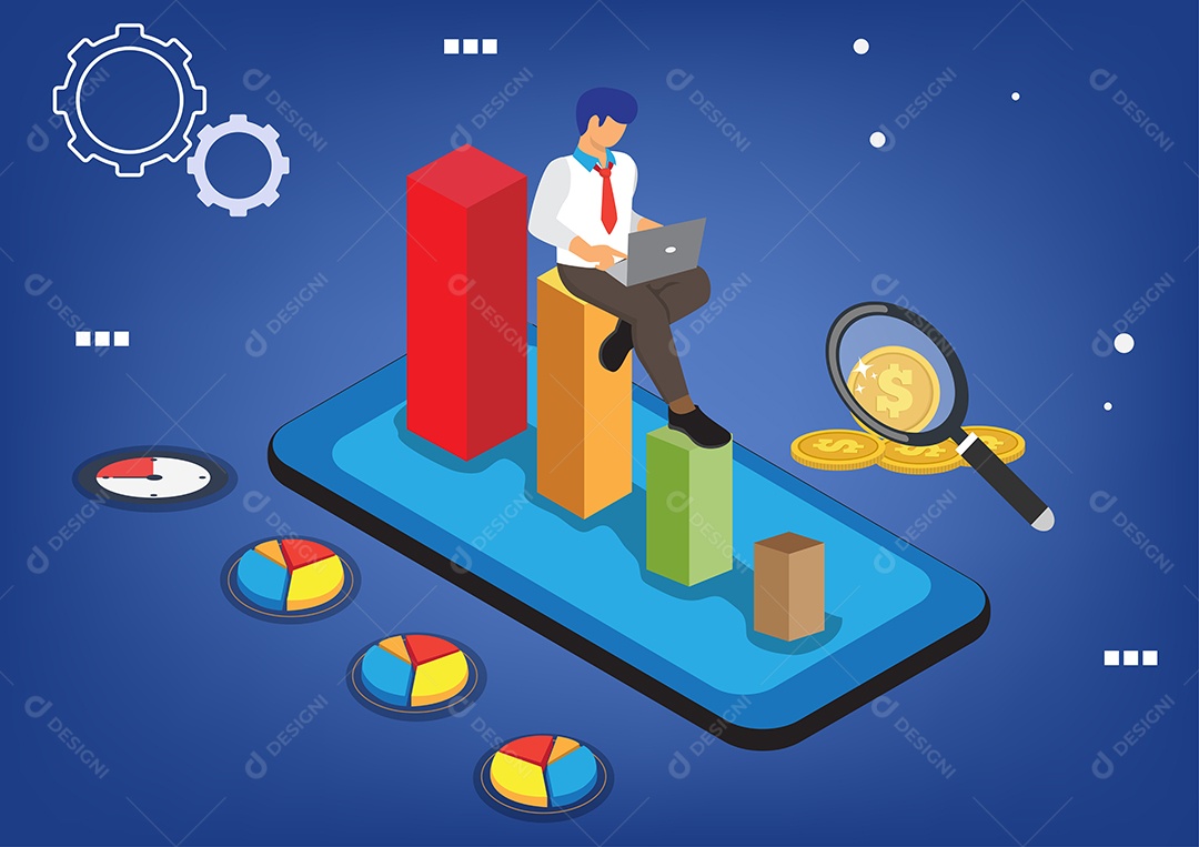 Planejamento de Empresário Ilustração Vetor EPS + AI