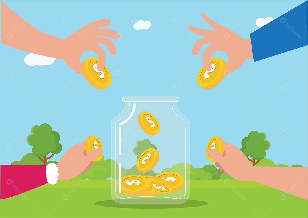 Conceito de Economia Ilustração Vetor EPS + AI