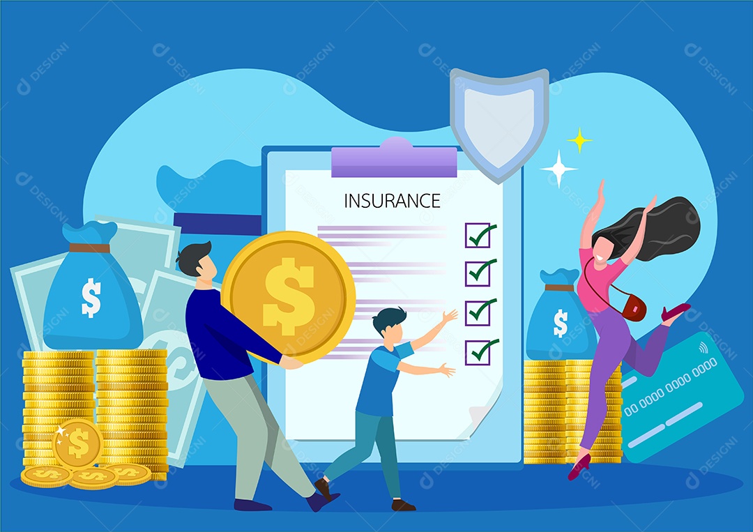 Empresário Ganhando Dinheiro Vetor EPS + AI