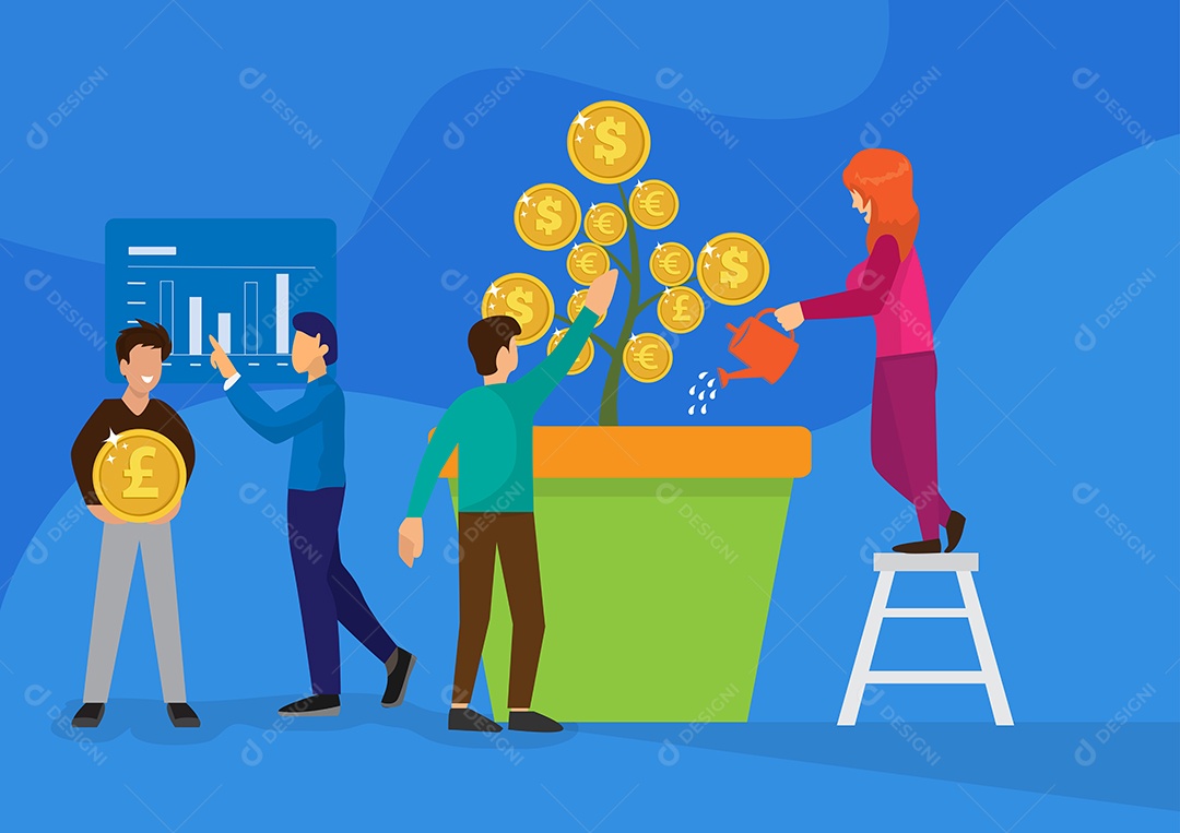 Pessoas de Negócio Ilustração Vetor EPS + AI