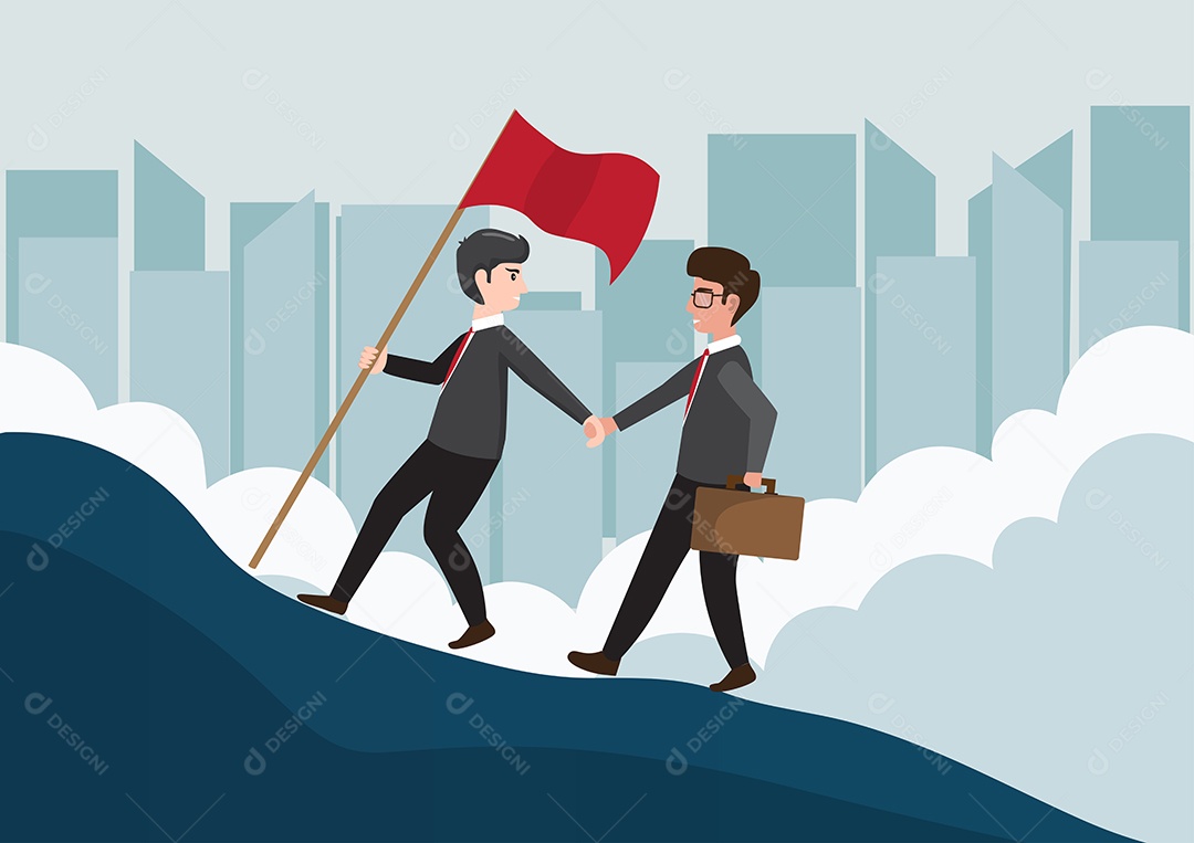 Empresário Ajudando Ilustração Vetor EPS + AI