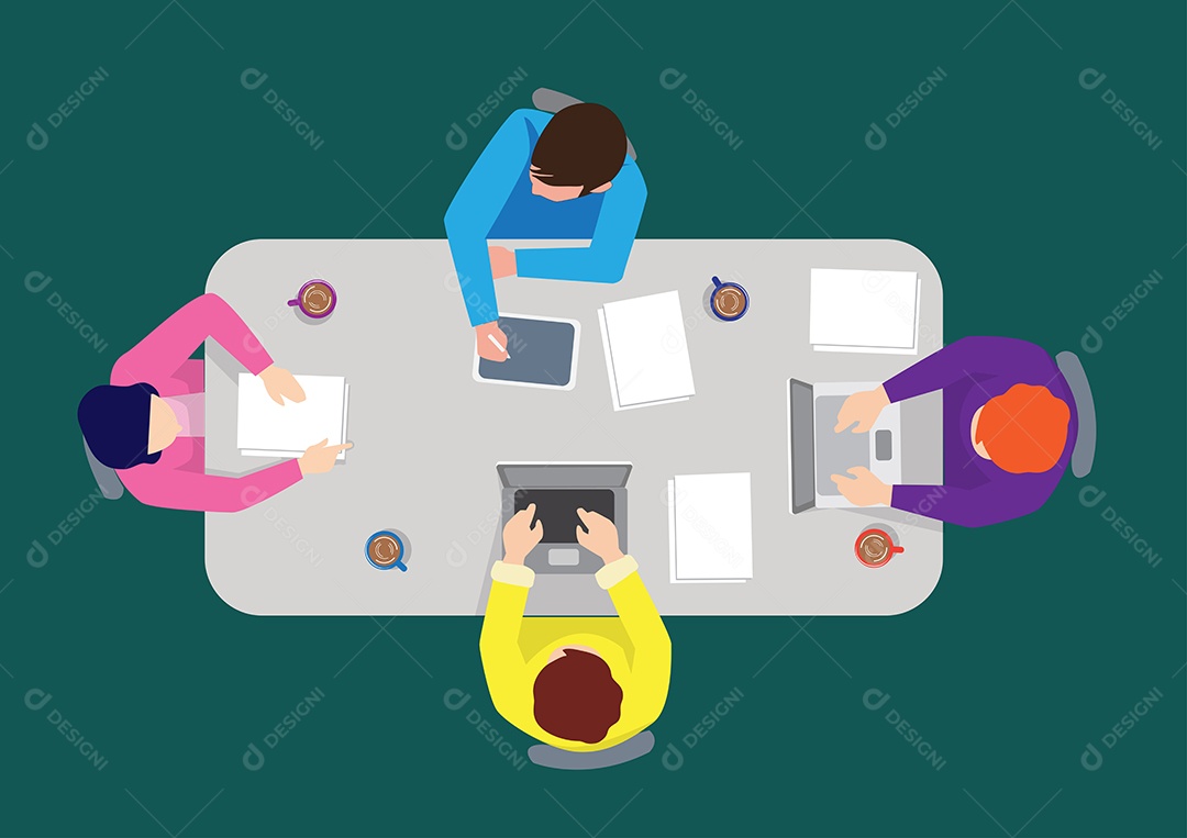 Reunião de Negócios Ilustração Vetor EPS + AI