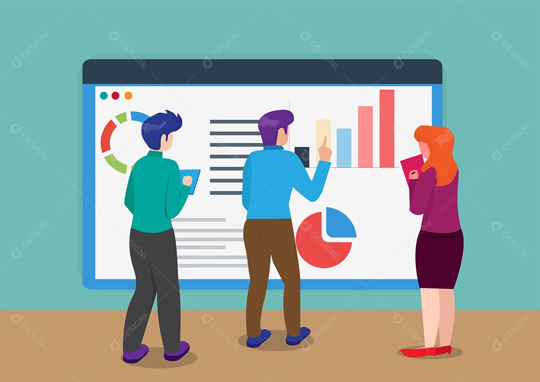 Trabalho em Equipe Ilustração Vetor EPS + AI