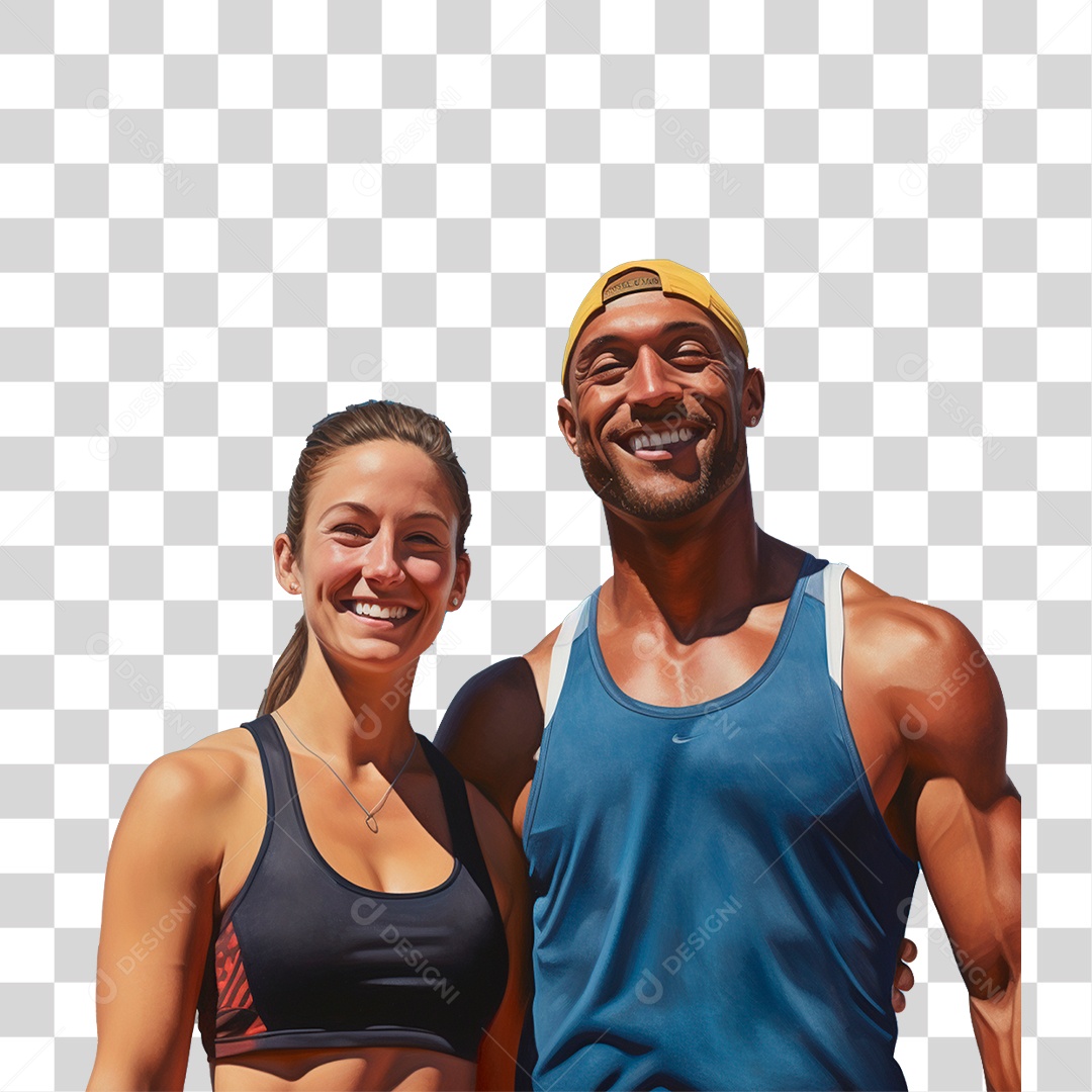 Atletas Competidores PNG Transparente