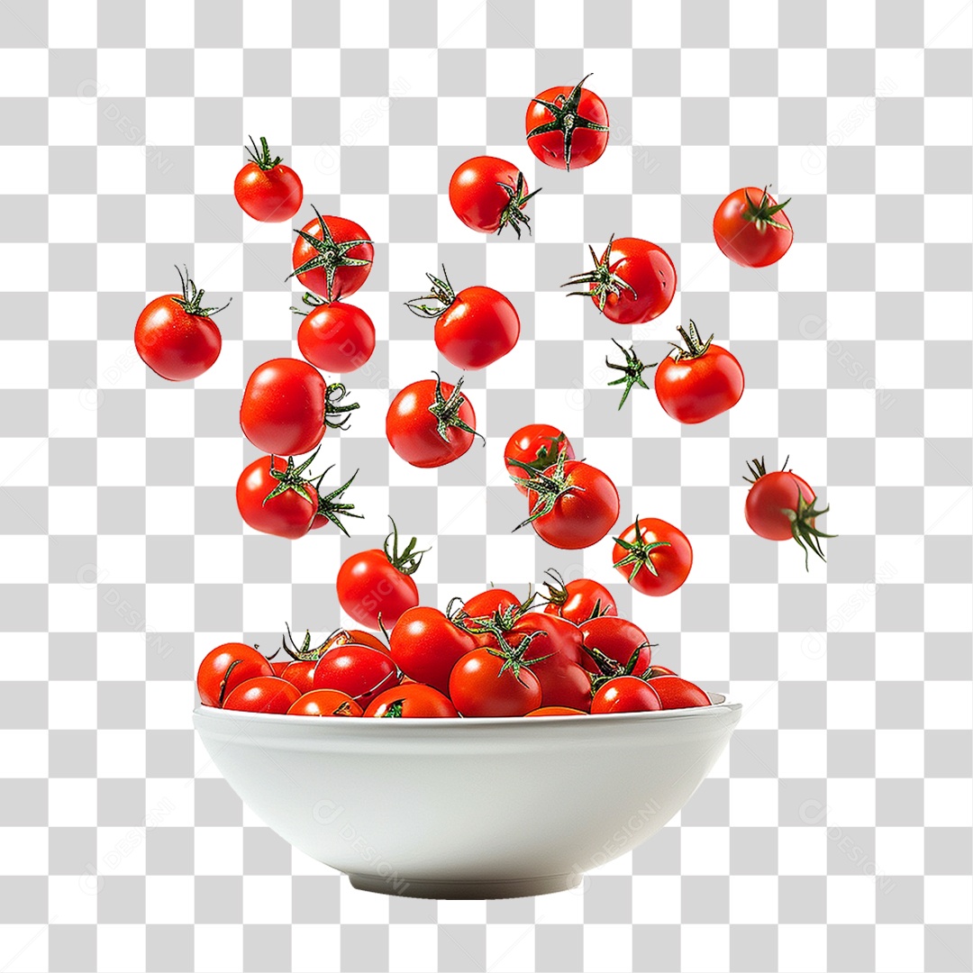 Vasilha com Tomates PNG Transparente