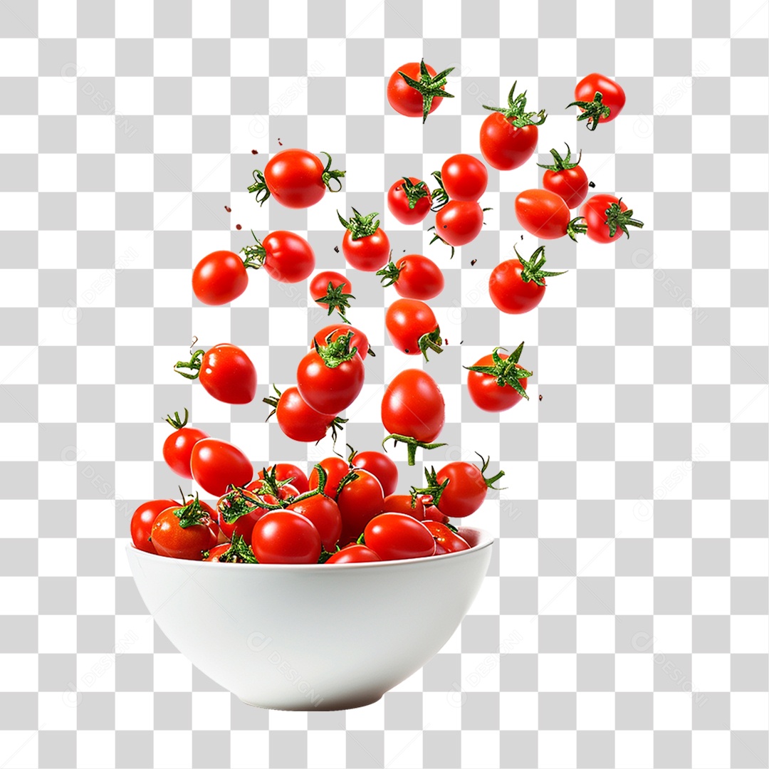 Vasilha com Tomates PNG Transparente