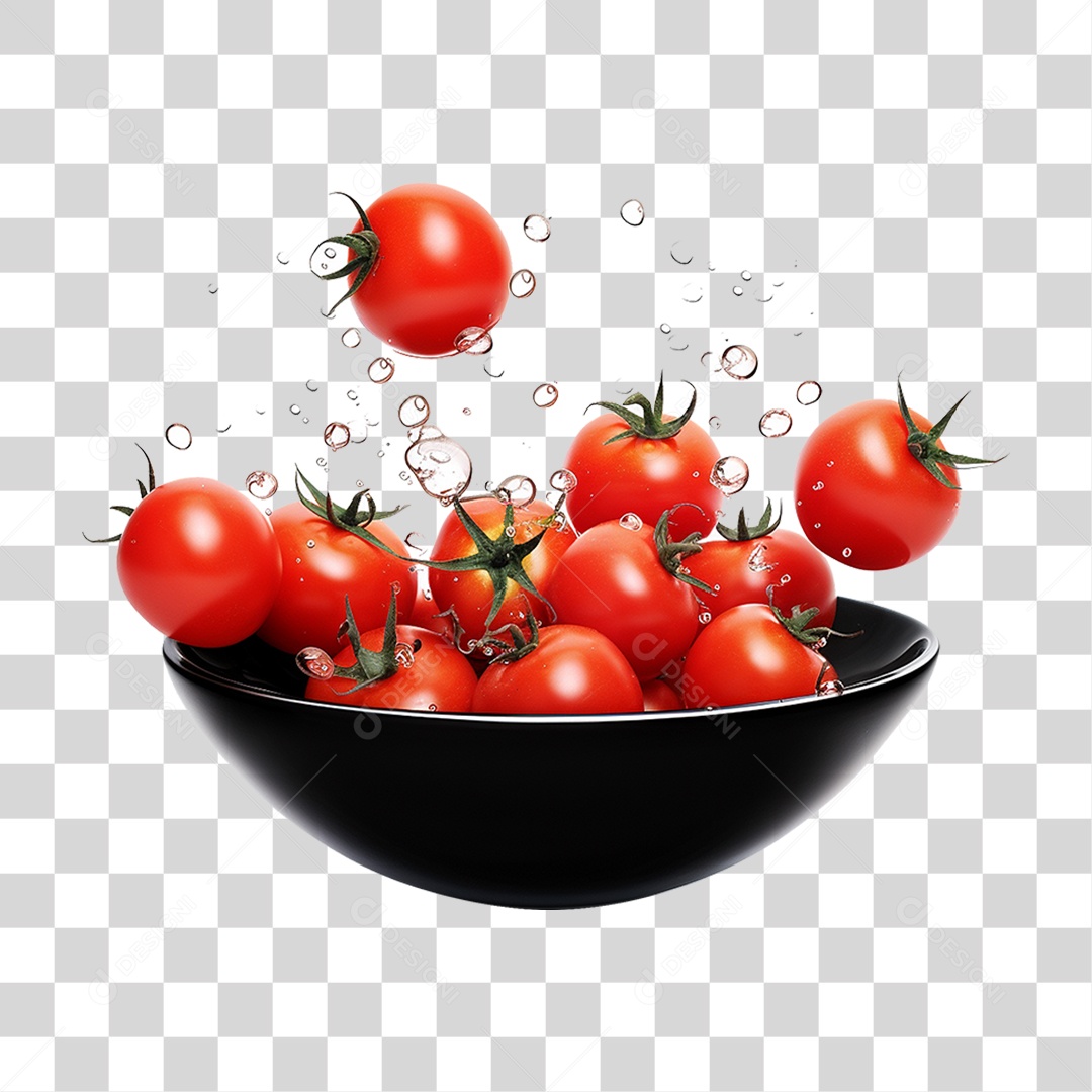 Vasilha com Tomates PNG Transparente