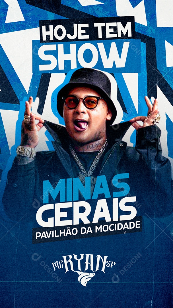 Flyer Story Hoje Tem Show Mc Ryan Social Media PSD Editável