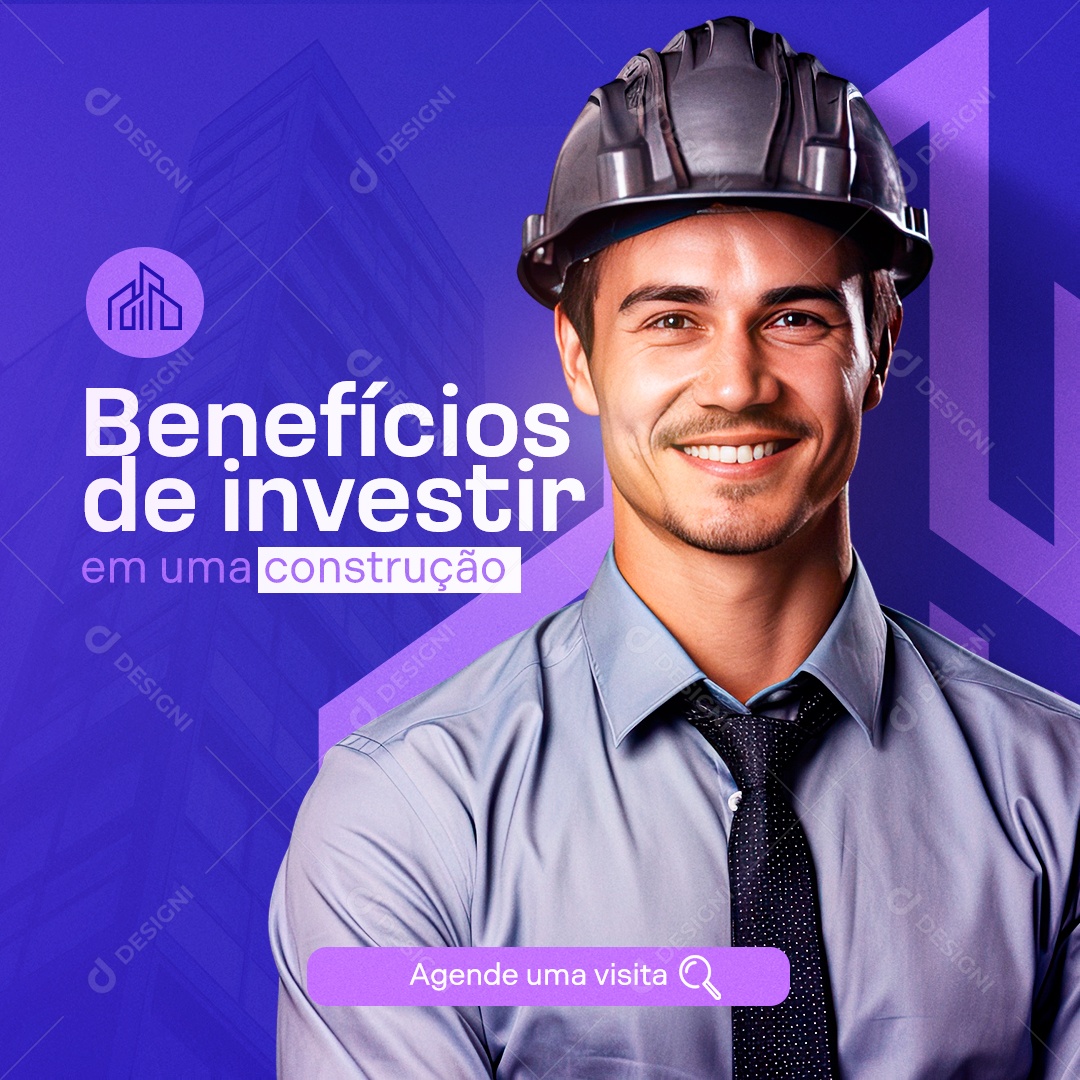 Social Media Feed Benefícios De Investir Imobiliária PSD Editável
