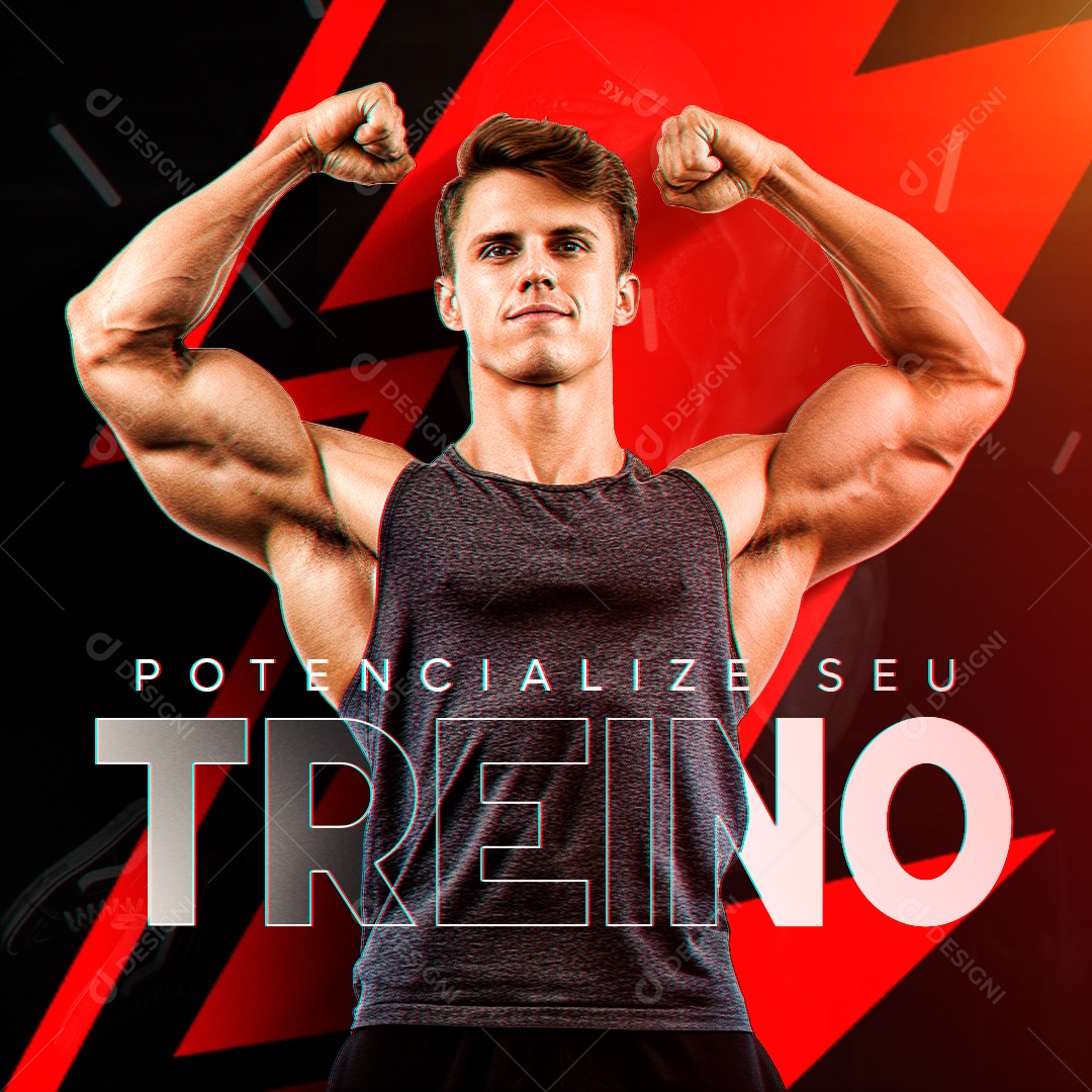 Social Media Potencialize Seu Treino Academia PSD Editável