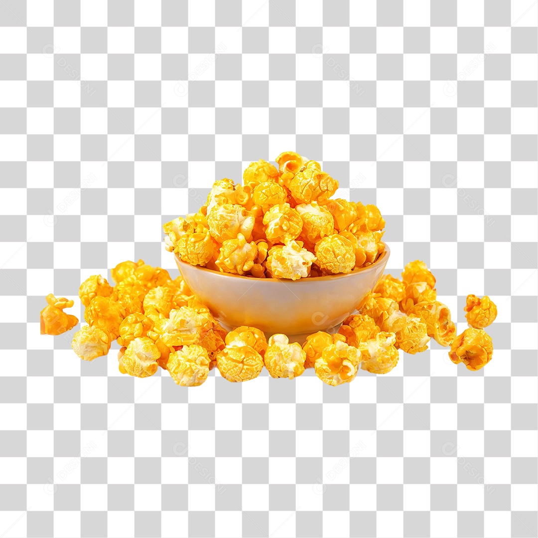 Tigela de Pipoca PNG Transparente